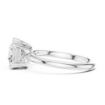 Cushion Solitaire Lab Grown Diamond Engagement Ring