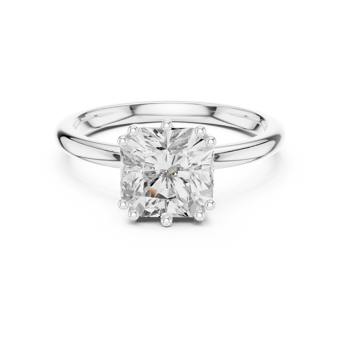 Cushion Solitaire Lab Grown Diamond Engagement Ring