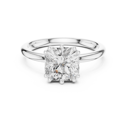 Cushion Solitaire Lab Grown Diamond Engagement Ring