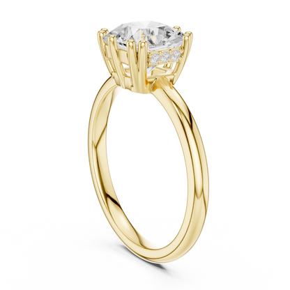 Cushion Solitaire Lab Grown Diamond Engagement Ring