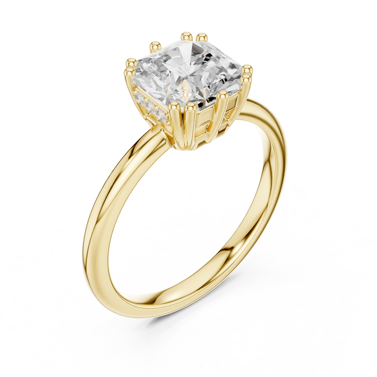 Cushion Solitaire Lab Grown Diamond Engagement Ring