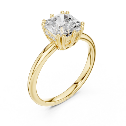 Cushion Solitaire Lab Grown Diamond Engagement Ring