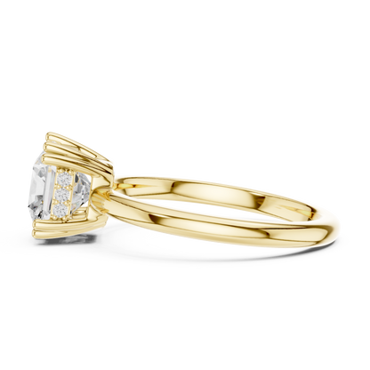 Cushion Solitaire Lab Grown Diamond Engagement Ring