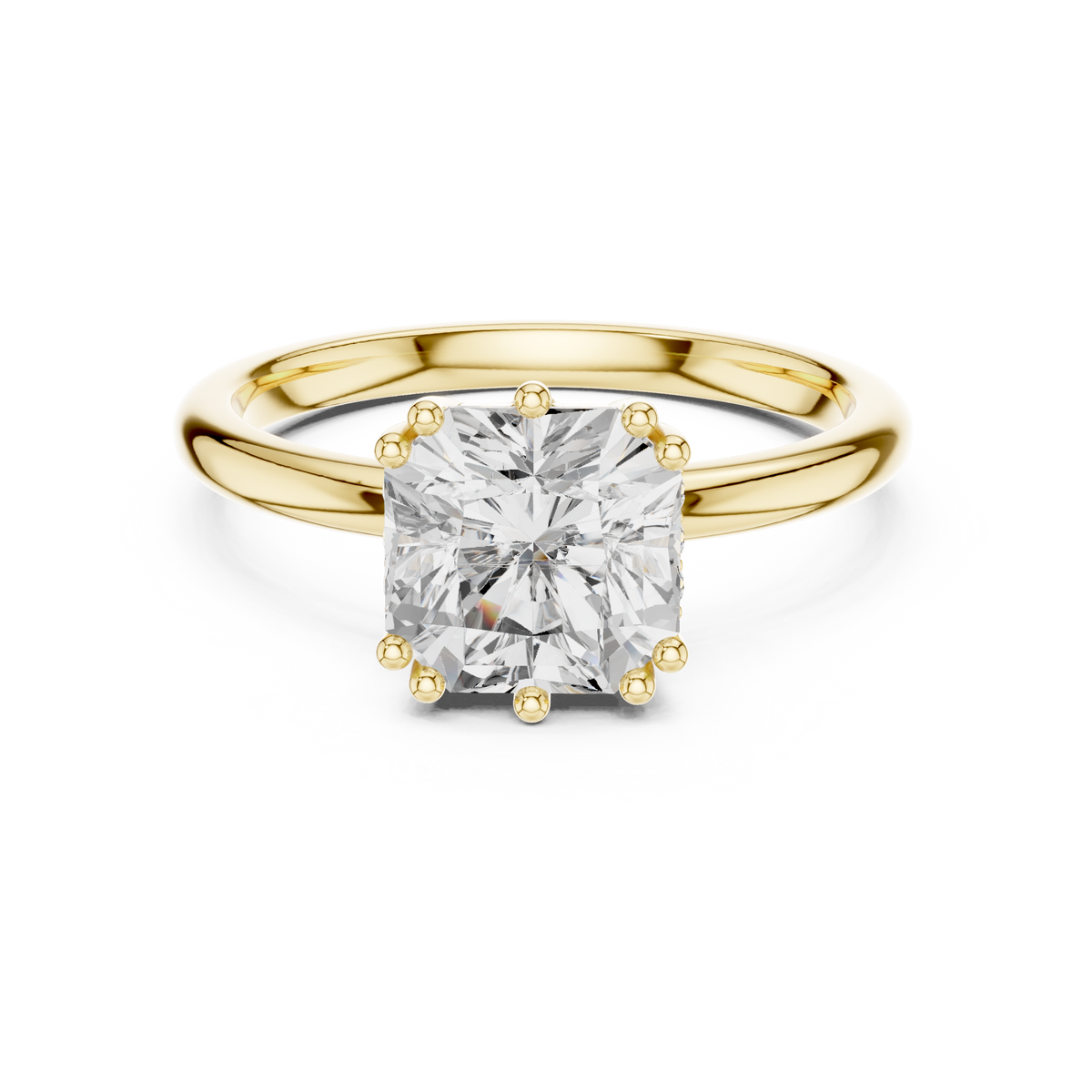 Cushion Solitaire Lab Grown Diamond Engagement Ring