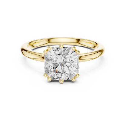Cushion Solitaire Lab Grown Diamond Engagement Ring