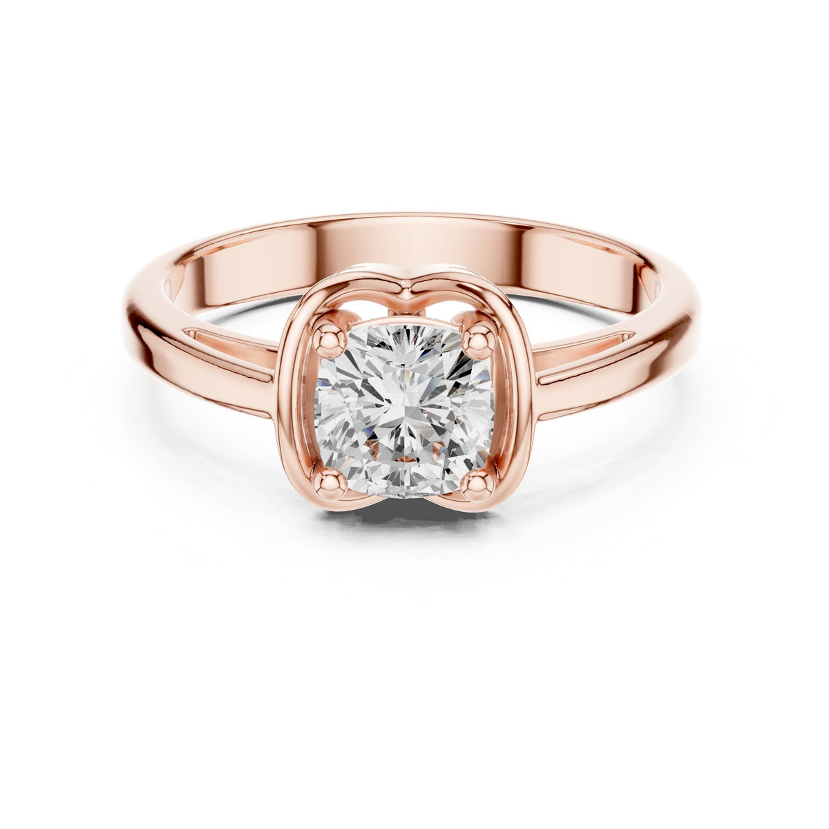 Cushion Solitaire Lab Grown Diamond Engagement Ring