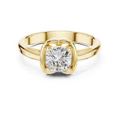 Cushion Solitaire Lab Grown Diamond Engagement Ring