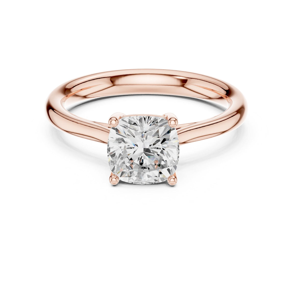 Cushion Solitaire Lab Grown Diamond Engagement Ring