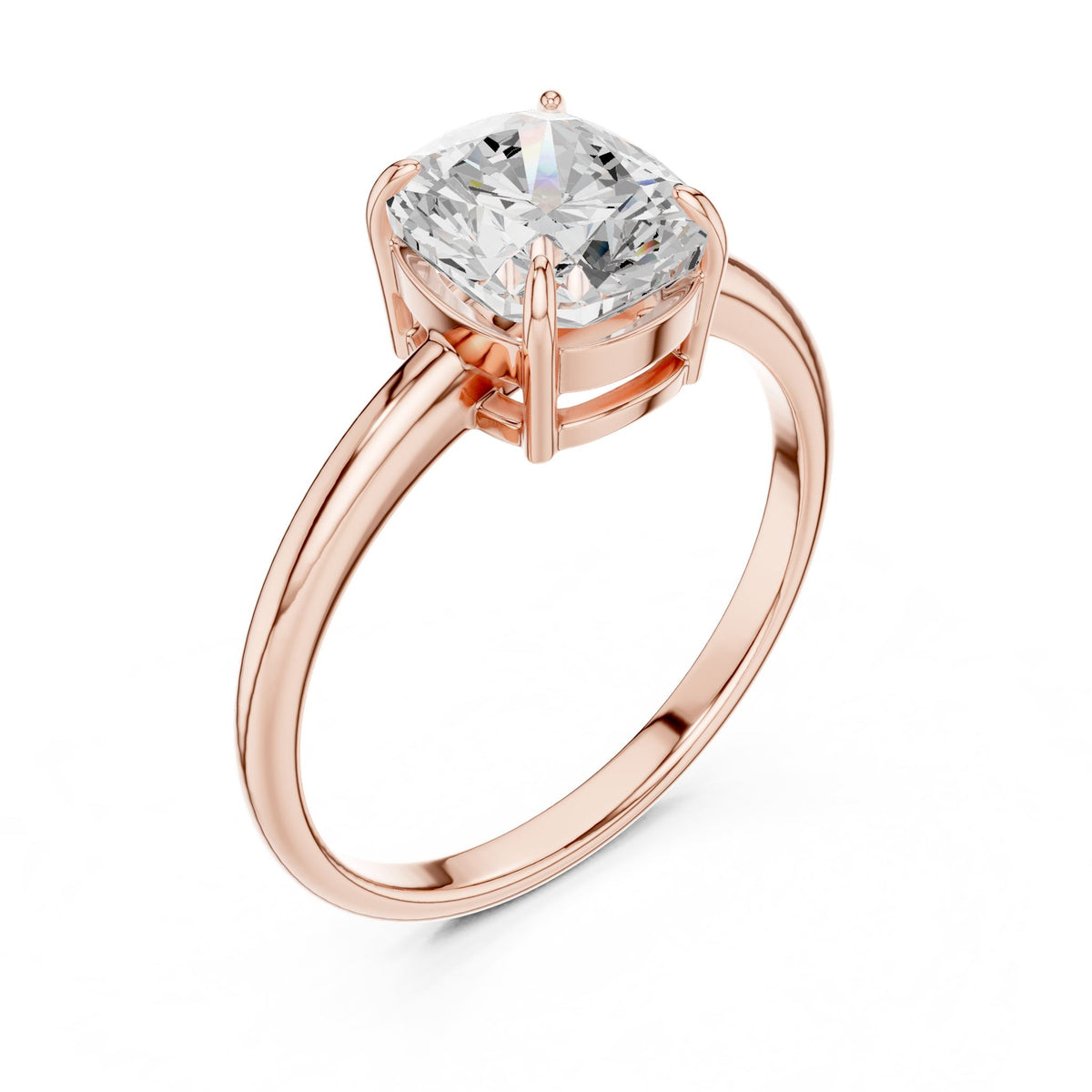 Cushion Solitaire Lab Grown Diamond Engagement Ring