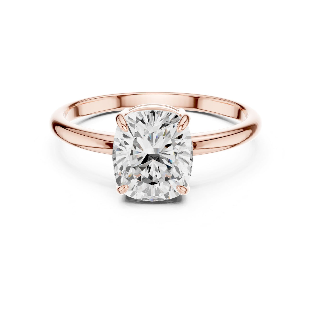 Cushion Solitaire Lab Grown Diamond Engagement Ring