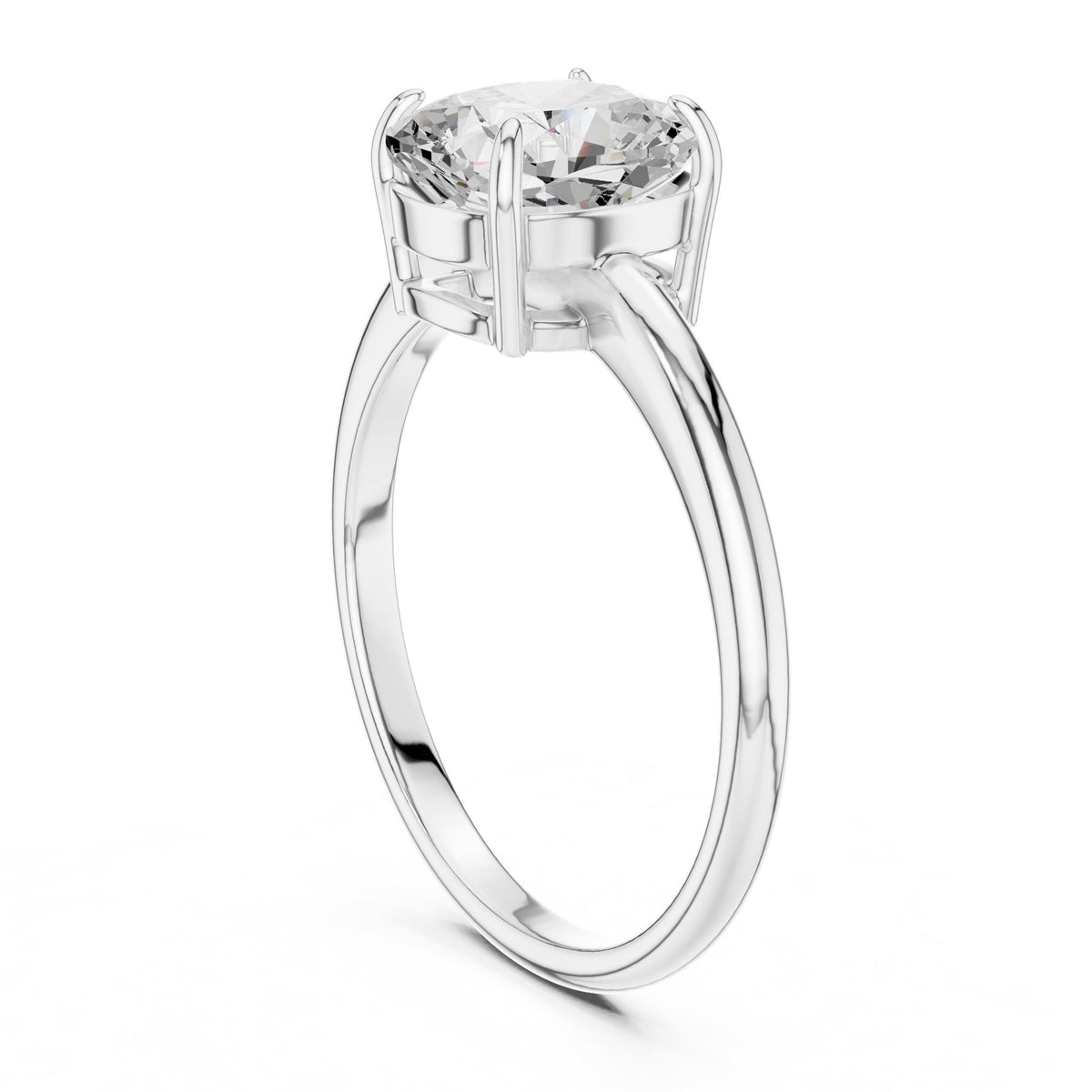 Cushion Solitaire Lab Grown Diamond Engagement Ring