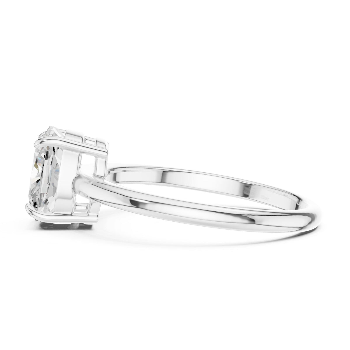 Cushion Solitaire Lab Grown Diamond Engagement Ring