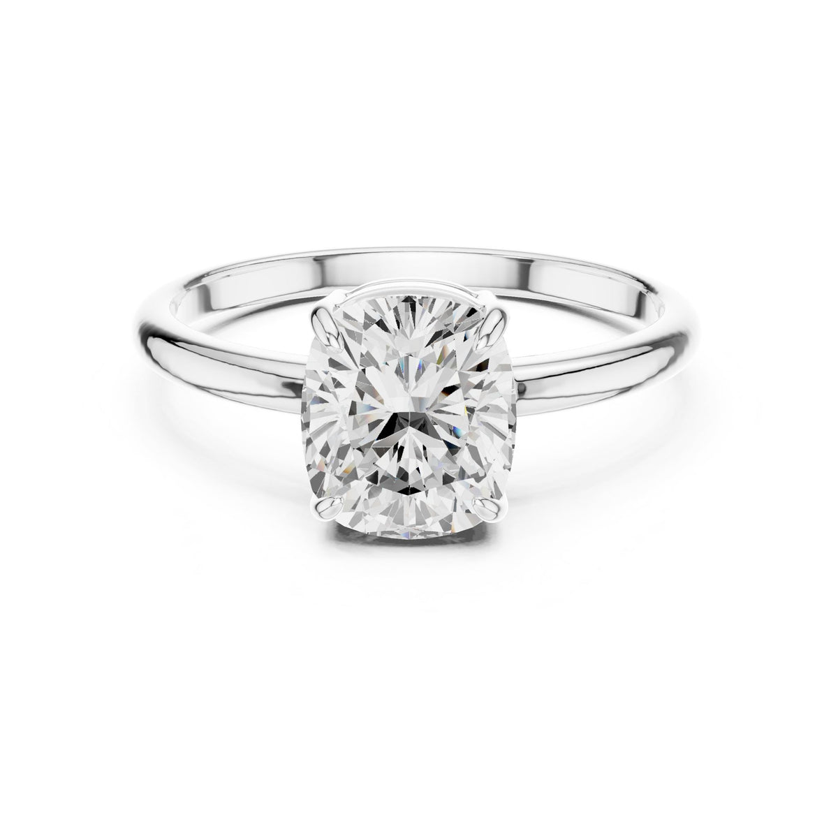 Cushion Solitaire Lab Grown Diamond Engagement Ring