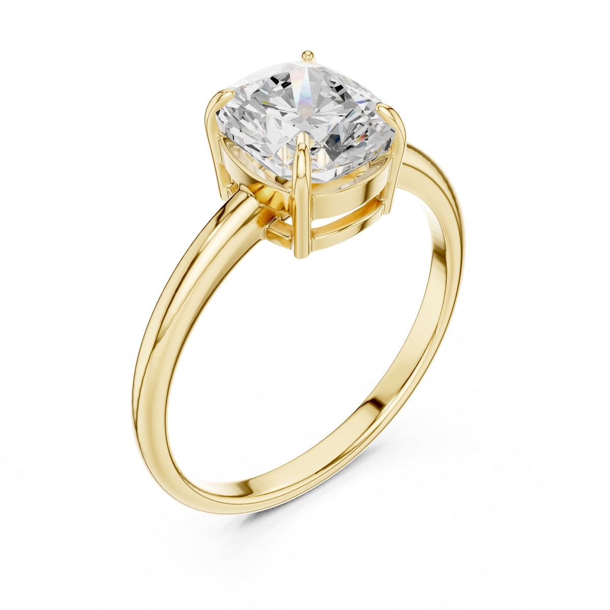 Cushion Solitaire Lab Grown Diamond Engagement Ring