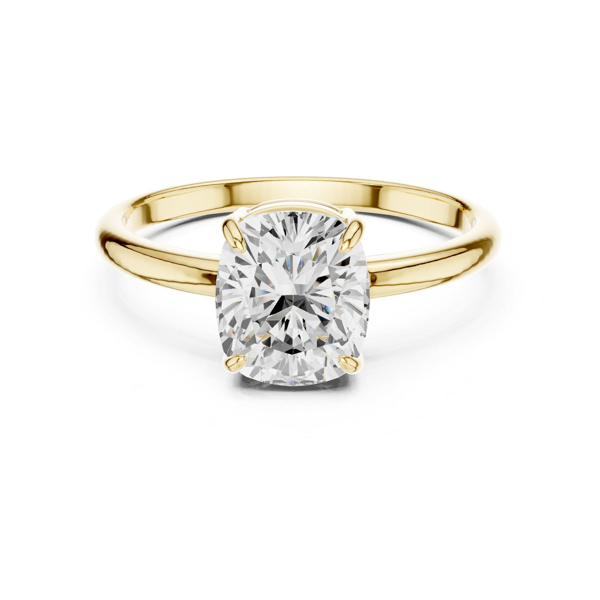 Cushion Solitaire Lab Grown Diamond Engagement Ring
