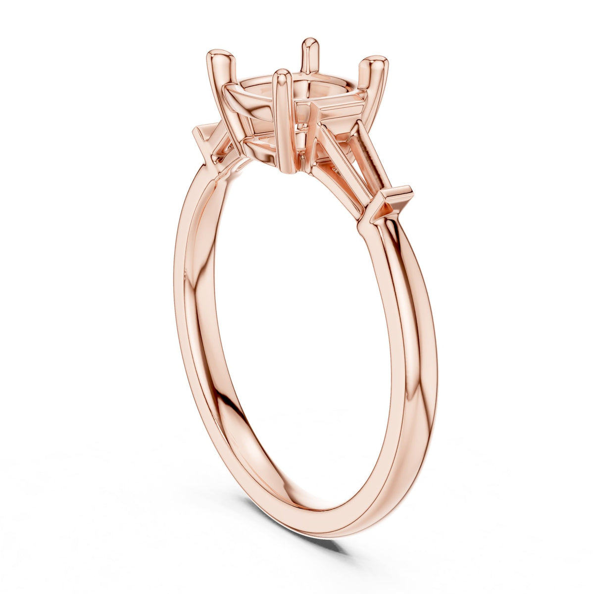 Cushion Three Stone Lab Grown Diamond Engagement Ring