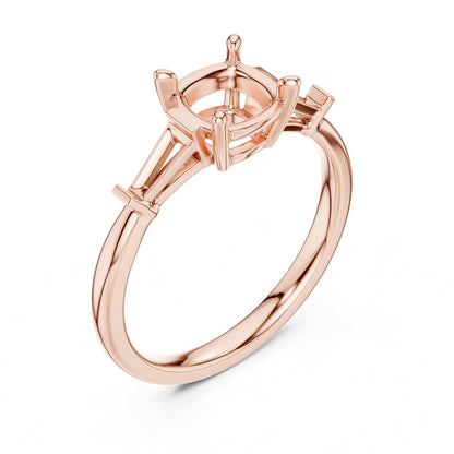 Cushion Three Stone Lab Grown Diamond Engagement Ring