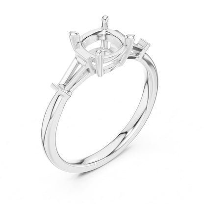 Cushion Three Stone Lab Grown Diamond Engagement Ring