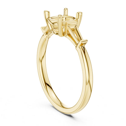 Cushion Three Stone Lab Grown Diamond Engagement Ring