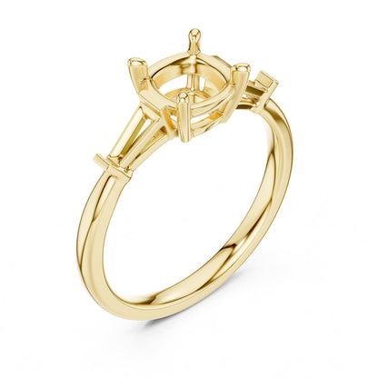 Cushion Three Stone Lab Grown Diamond Engagement Ring