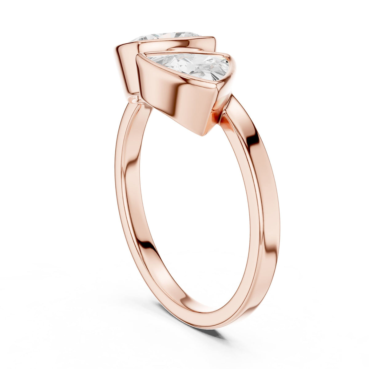 Cushion Three Stone Lab Grown Diamond Engagement Ring