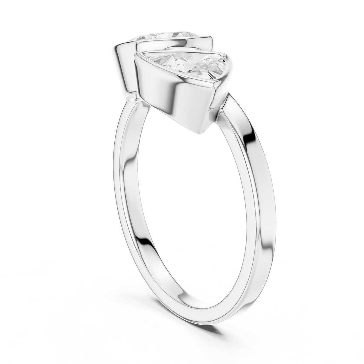 Cushion Three Stone Lab Grown Diamond Engagement Ring