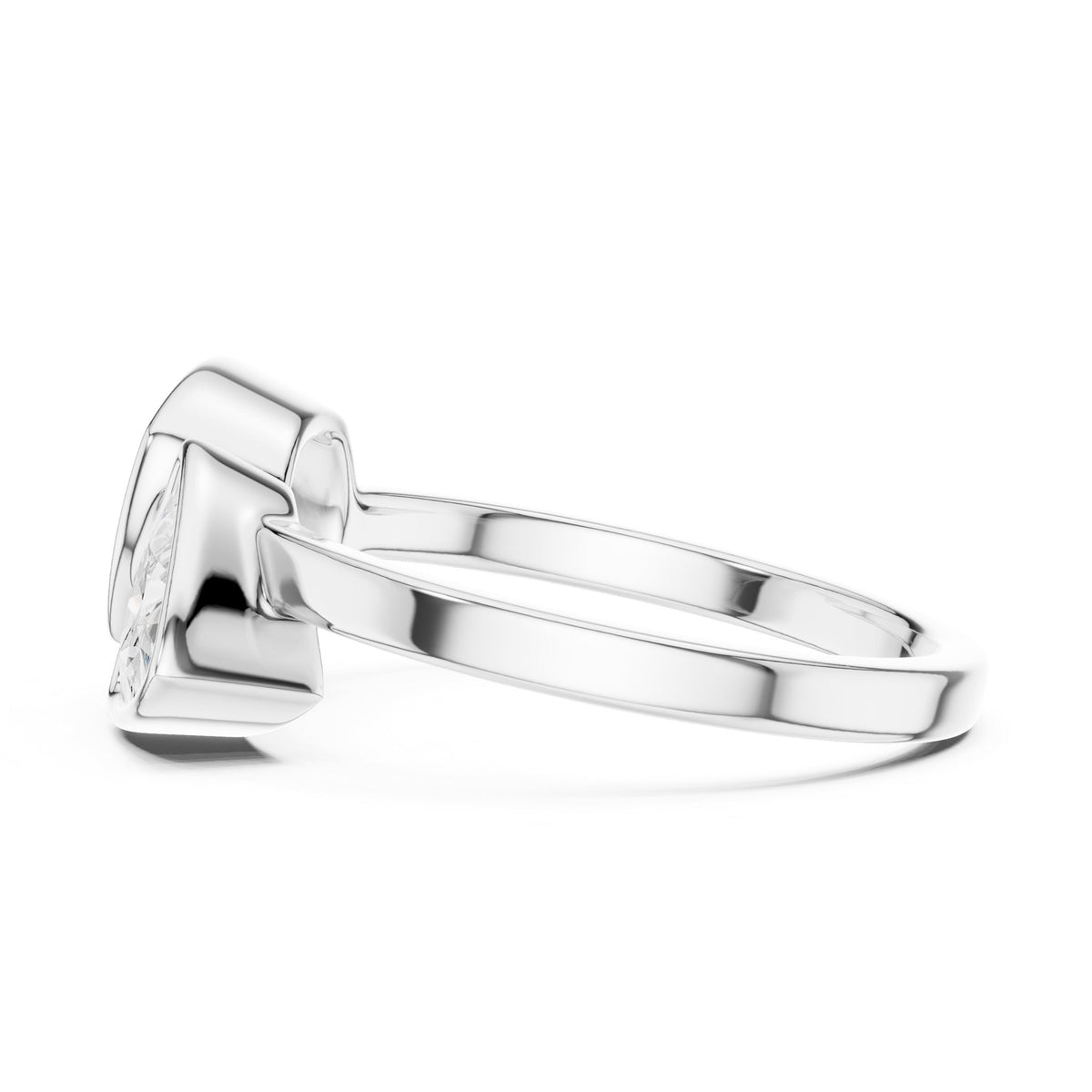 Cushion Three Stone Lab Grown Diamond Engagement Ring