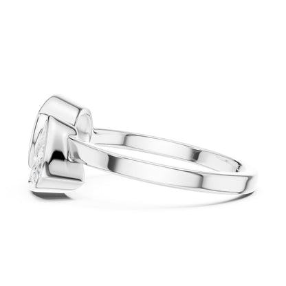 Cushion Three Stone Lab Grown Diamond Engagement Ring