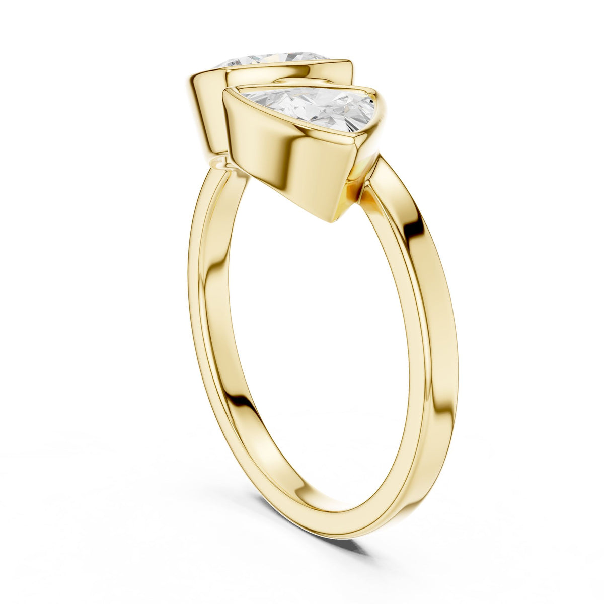 Cushion Three Stone Lab Grown Diamond Engagement Ring