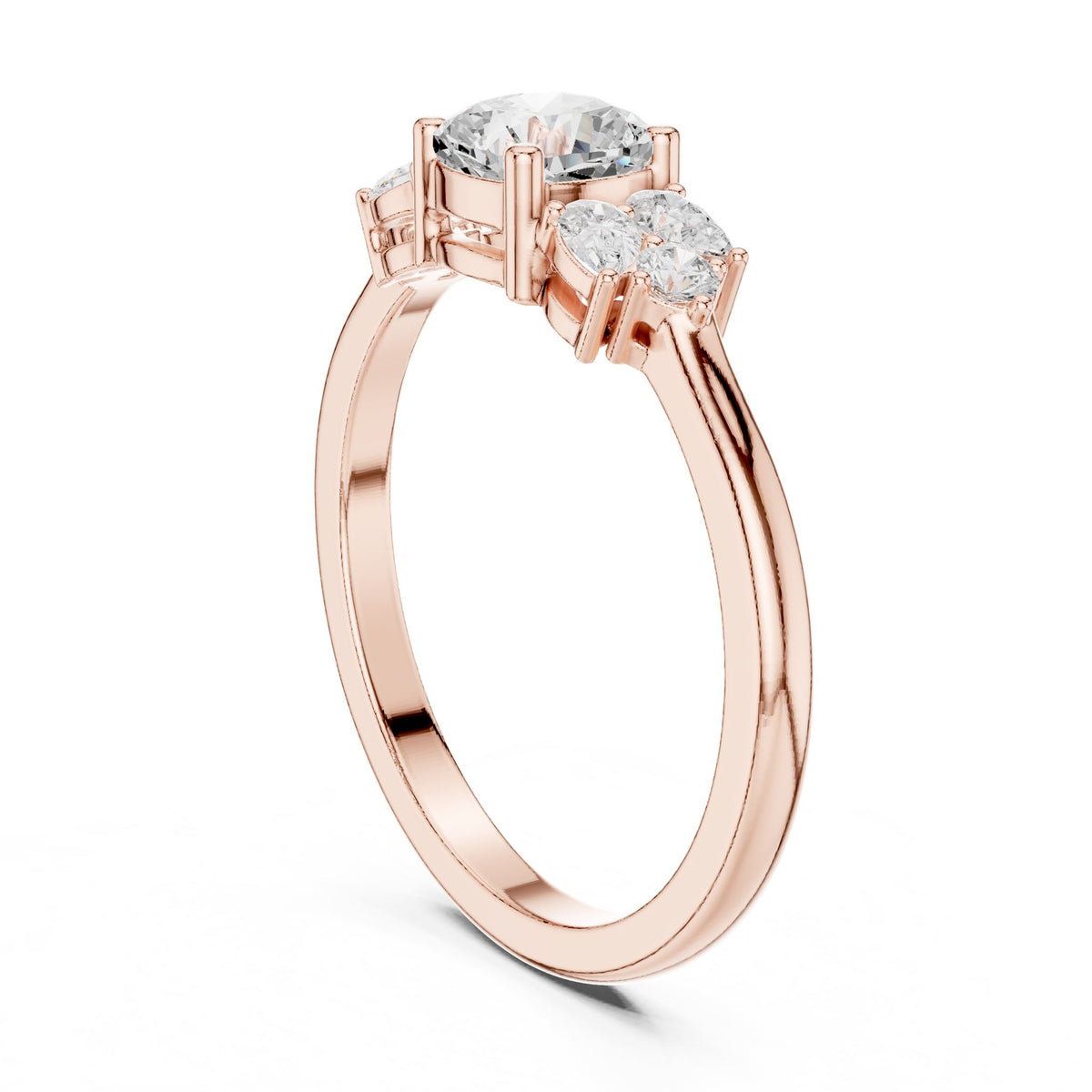 Cushion Three Stone Lab Grown Diamond Engagement Ring