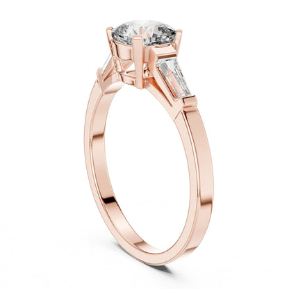 Cushion Three Stone Lab Grown Diamond Engagement Ring