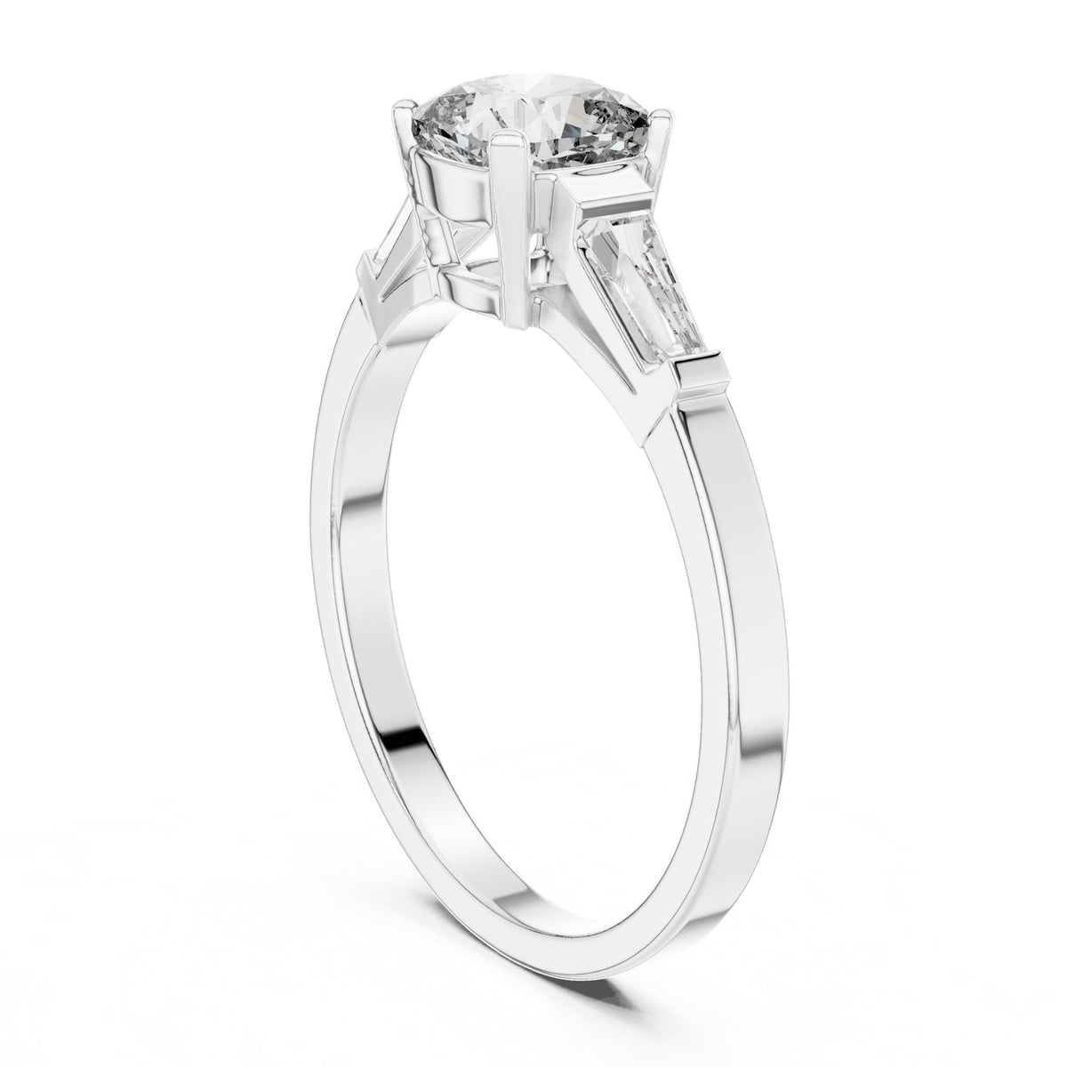 Cushion Three Stone Lab Grown Diamond Engagement Ring