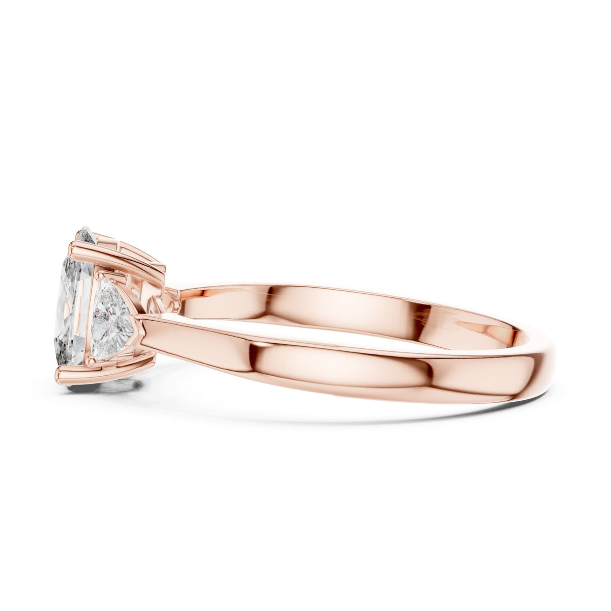 Cushion Three Stone Lab Grown Diamond Engagement Ring