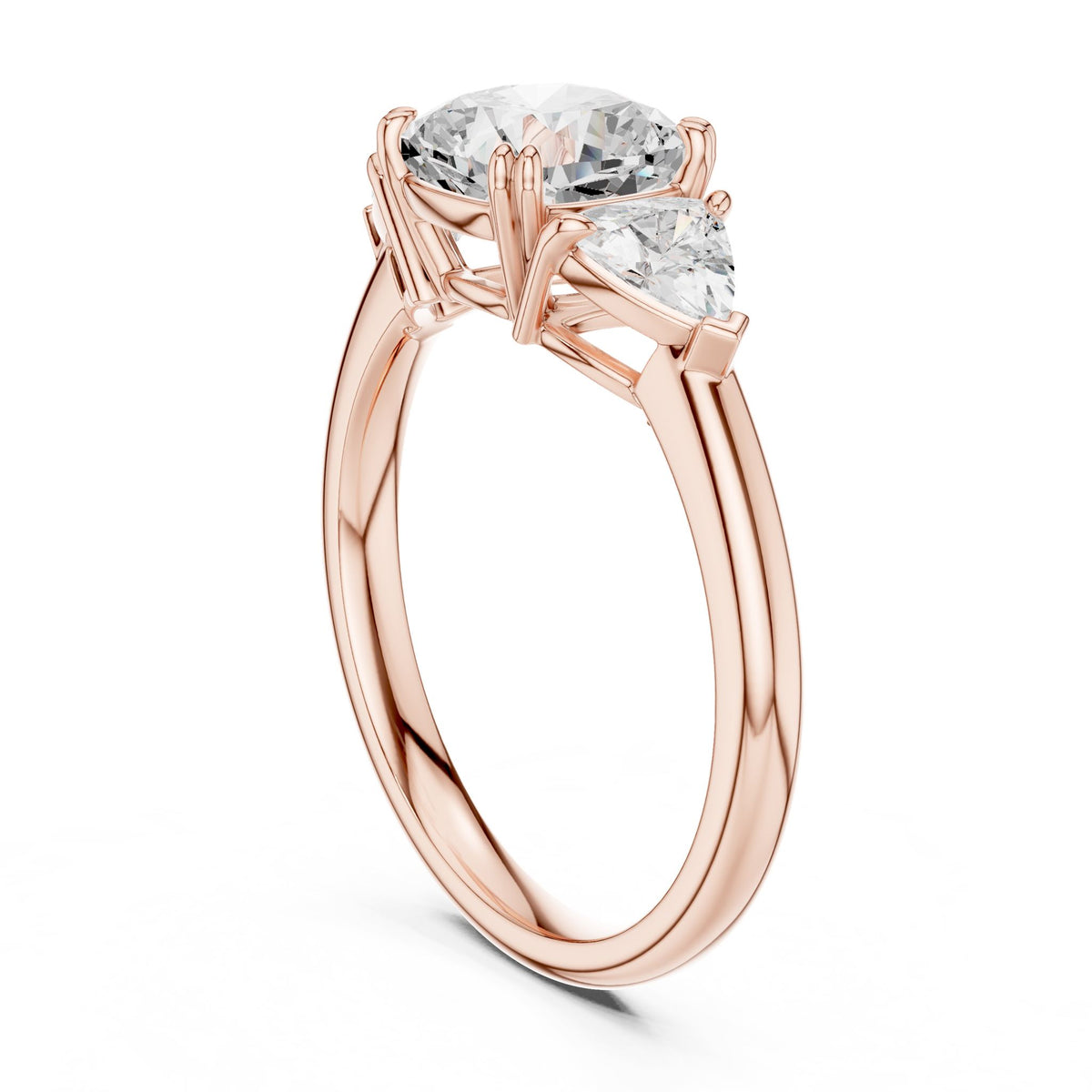 Cushion Three Stone Lab Grown Diamond Engagement Ring