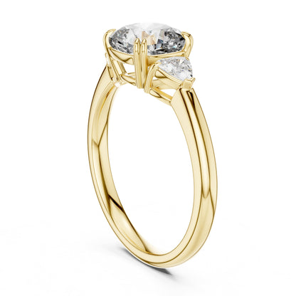 Cushion Three Stone Lab Grown Diamond Engagement Ring