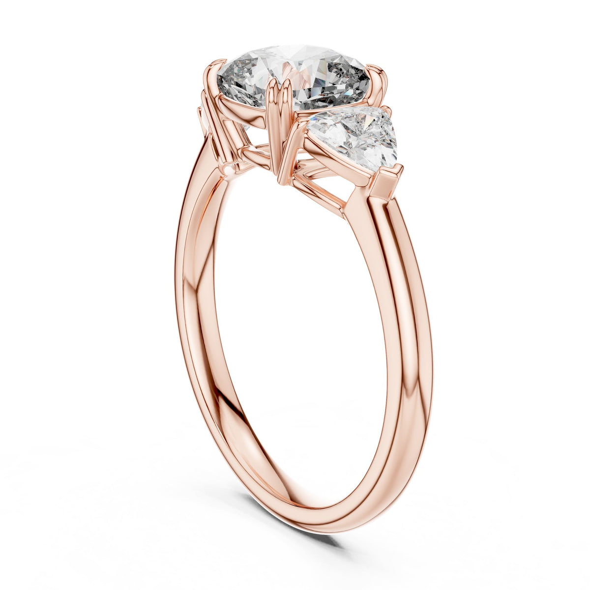 Cushion Three Stone Lab Grown Diamond Engagement Ring