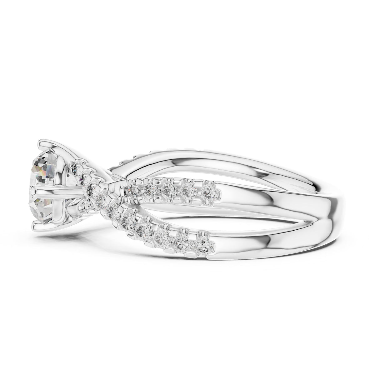 Cushion Twist Lab Grown Diamond Engagement Ring