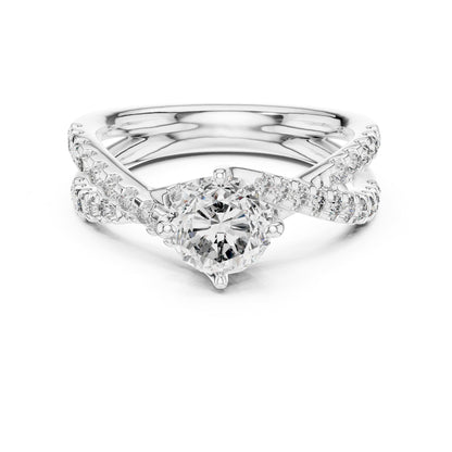 Cushion Twist Lab Grown Diamond Engagement Ring