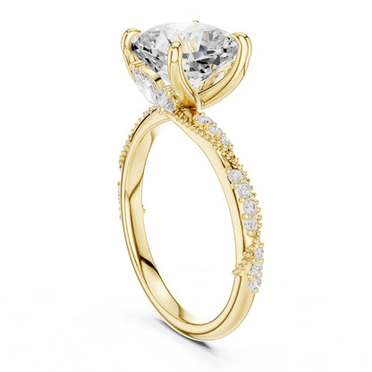Cushion Twist Lab Grown Diamond Engagement Ring