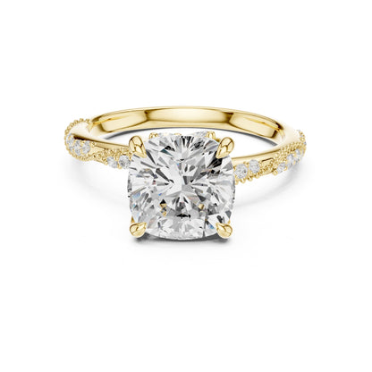 Cushion Twist Lab Grown Diamond Engagement Ring