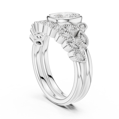 Cushion Vintage Lab Grown Diamond Engagement Ring