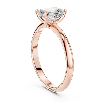 Emerald Solitaire Lab Grown Diamond Engagement Ring