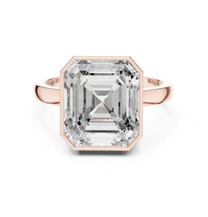 Emerald Solitaire Lab Grown Diamond Engagement Ring