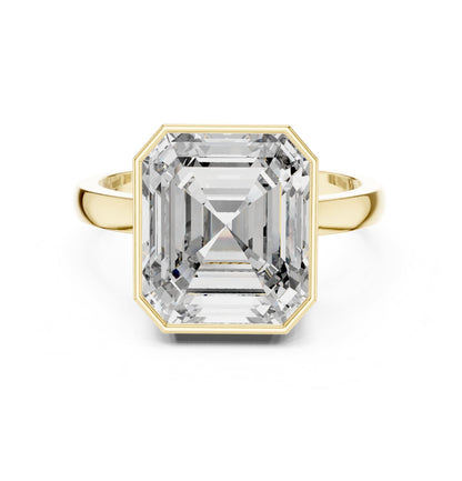 Emerald Solitaire Lab Grown Diamond Engagement Ring