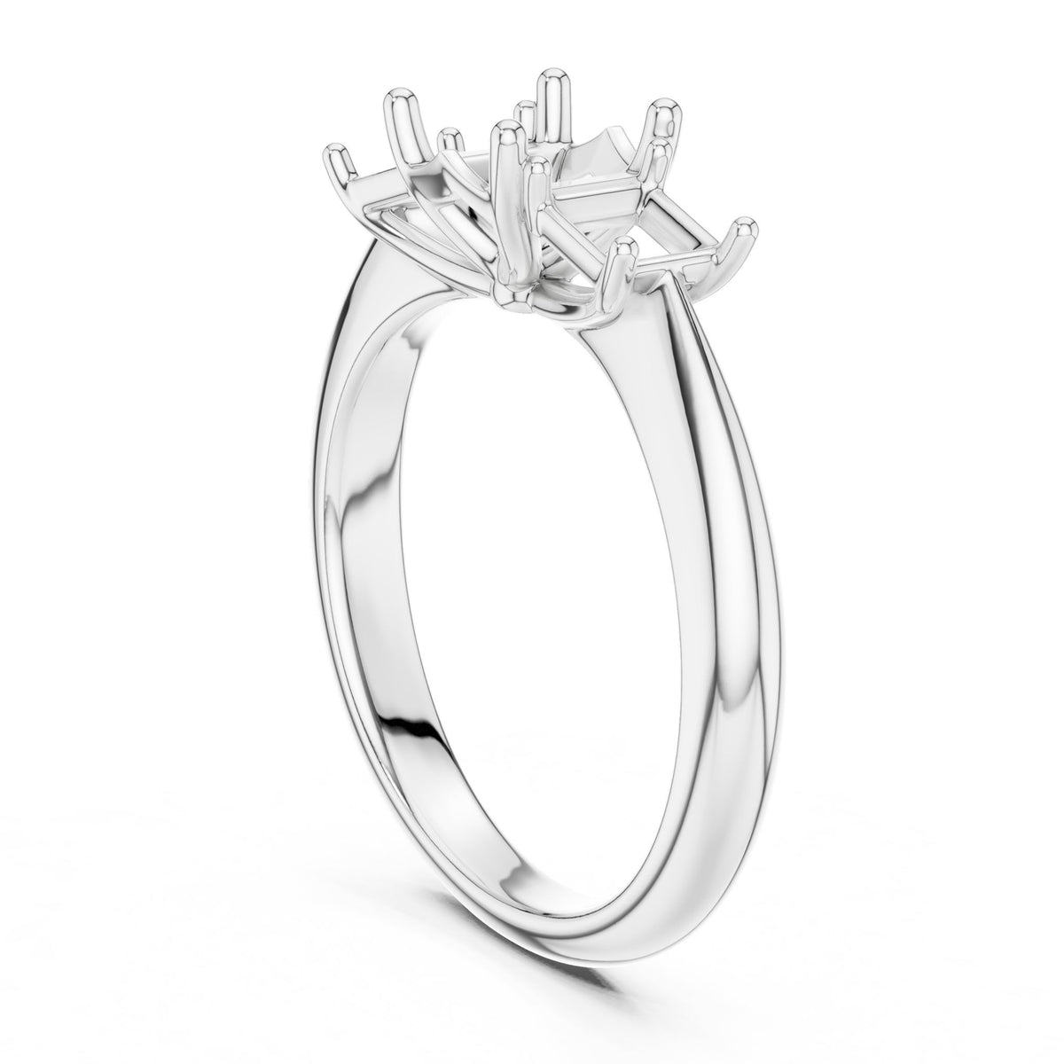 Emerald Three Stone Lab Grown Diamond Engagement Ring