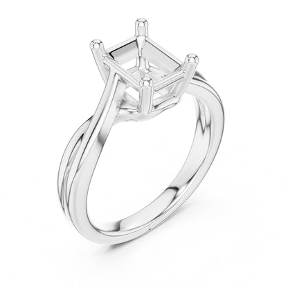 Emerald Twist Lab Grown Diamond Engagement Ring