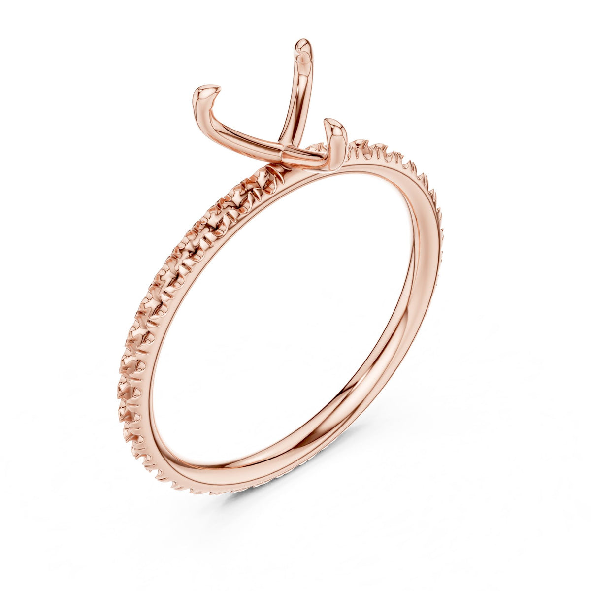 Heart Accented Lab Grown Diamond Engagement Ring
