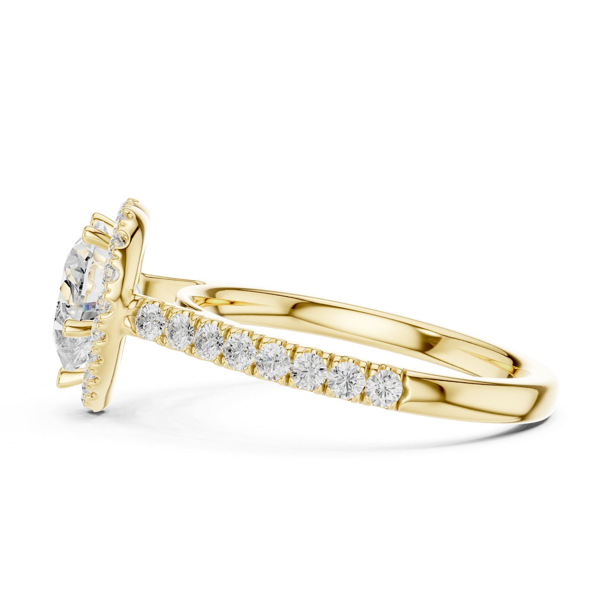 Heart Halo Lab Grown Diamond Engagement Ring