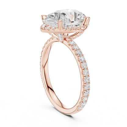 Heart Halo Lab Grown Diamond Engagement Ring