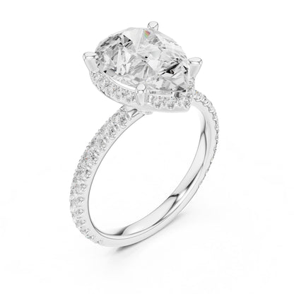 Heart Halo Lab Grown Diamond Engagement Ring